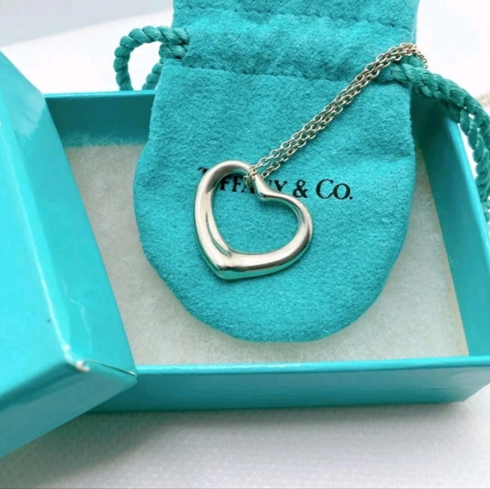 Tiffany & Co Open Heart Pendant Necklace
